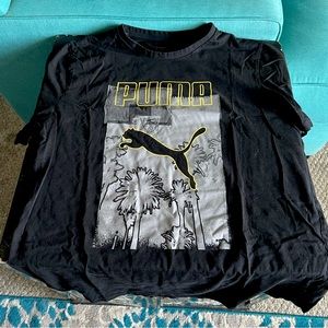 Black Puma Shirt with palm tree, size Large